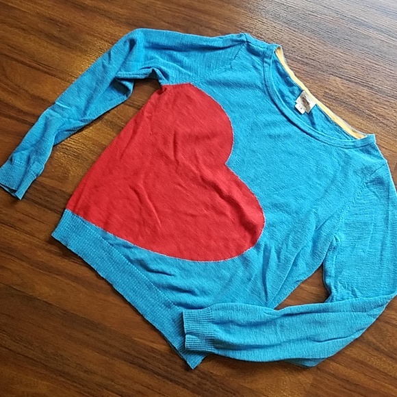 Mossimo Supply Co. Sweaters - Heart Long Sleeve Sweater SZ M